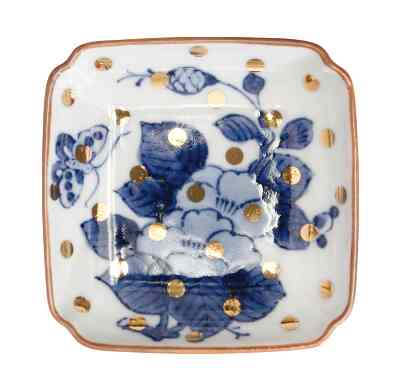 MAME 牡丹蝶文角皿