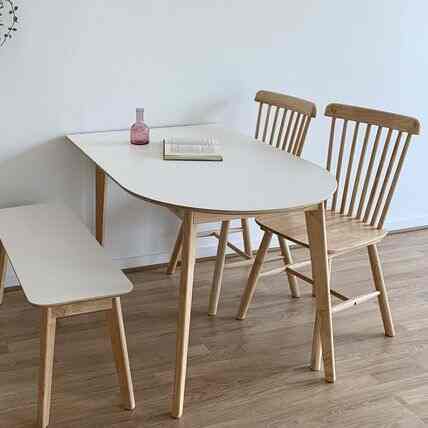 ハーフムーン  半円テーブル 食卓［2色］