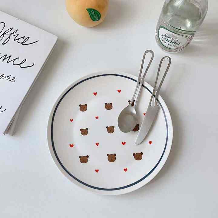 Brown Bear Dessert Plate