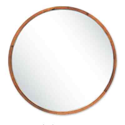Moku Cermin Bulat Kayu Jati 60cm