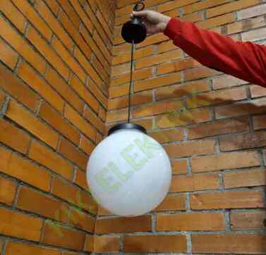 Kap Lampu Gantung Bulat Susu Diameter 20 cm