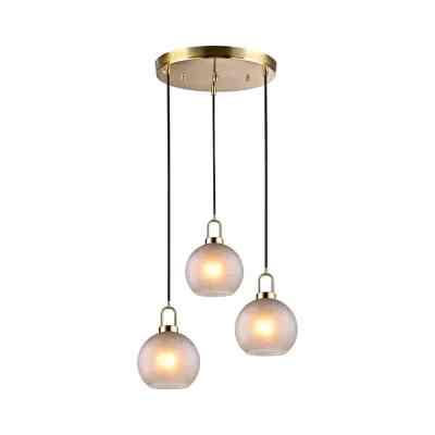 Eglare Bristol Lampu Gantung Round 3l - Bronze/smoky