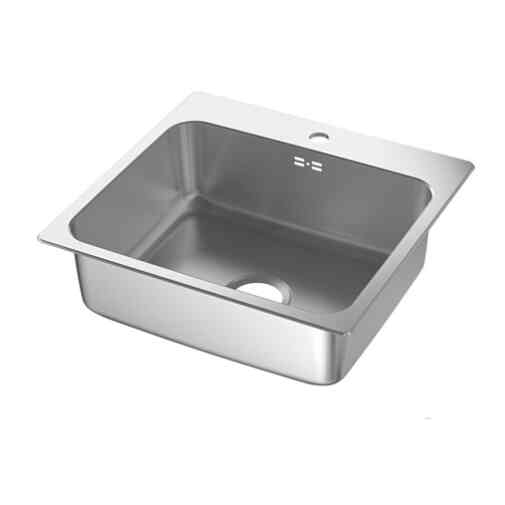 LÅNGUDDEN, Bak cuci tanam, 1 bak, baja tahan karat, 56x53 cm