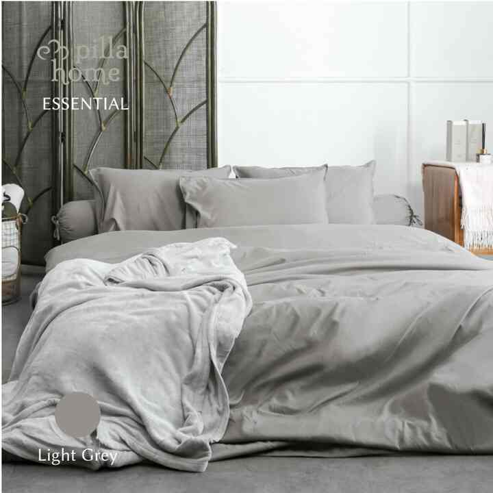 SPREI SET 160x200 Pilla Home Essential - light grey