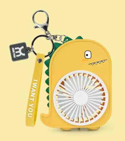 Kipas angin portable rechargeable karakter dino - KP01