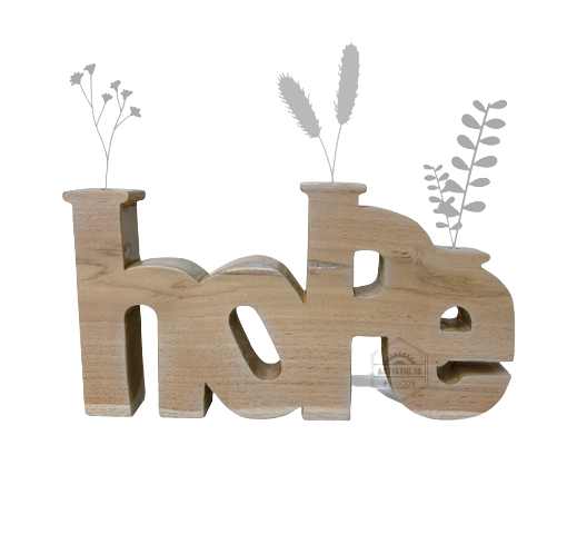 VAS BUNGA AESTHETIC KAYU JATI