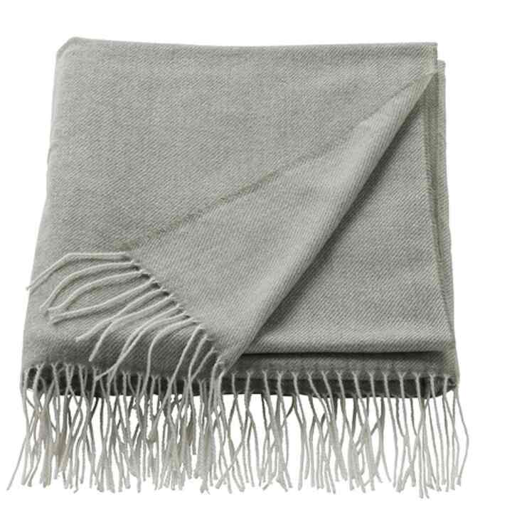 HOLMVI Selimut kecil, abu-abu hijau muda, 120x160 cm