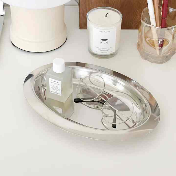 シルバーオーバルプレート