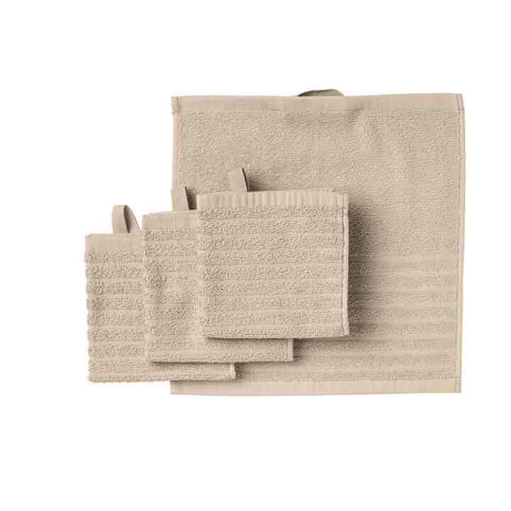 VÅGSJÖN Handuk kecil, krem muda, 30x30 cm