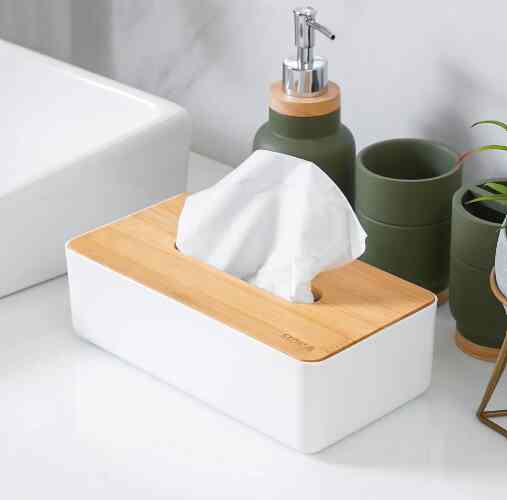 tempat tisu wajah putih