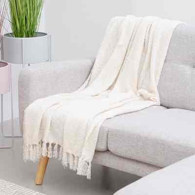 Informa 125x150 Cm Throw Eine Boucle Selimut - Putih Ivory