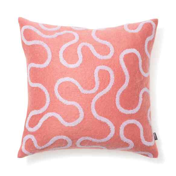 モヘアライク ドローイング クッションカバー