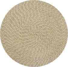 Round Oatmeal Braided Placemats