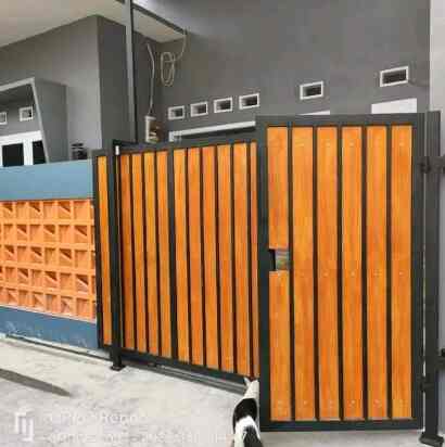 pagar motif kayu bahan grc terbaru