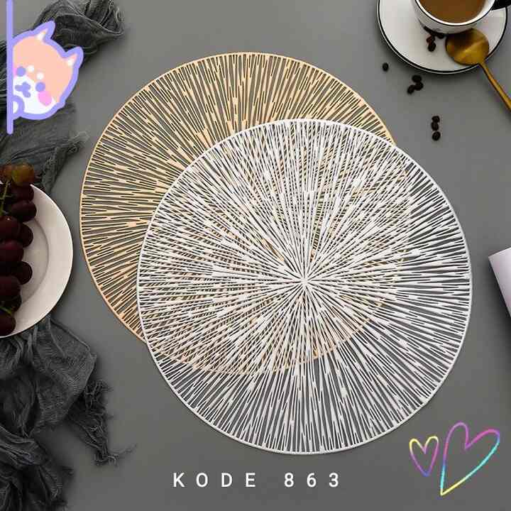 placemats pvc gold