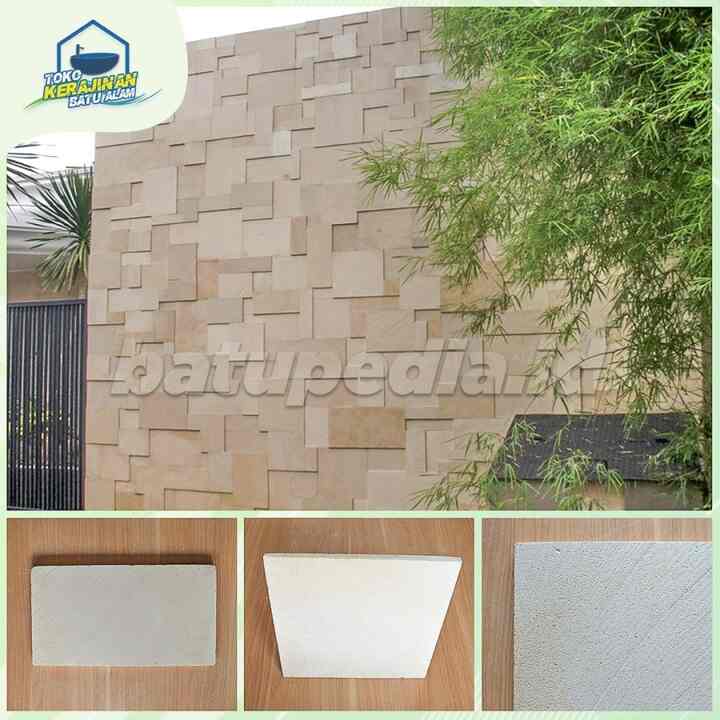 Batu Alam Dinding Paras Krem