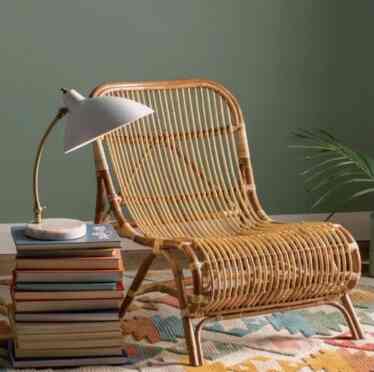 kursi santai rotan alami