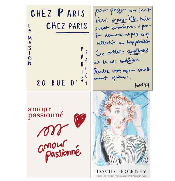 French Aesthetic Wall Poster A4