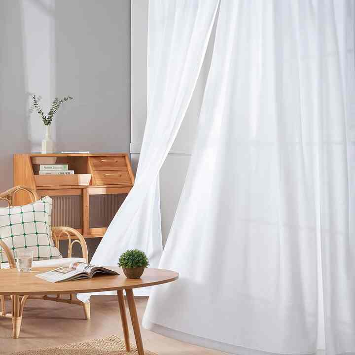 レースカーテン 2枚組 花粉 UV