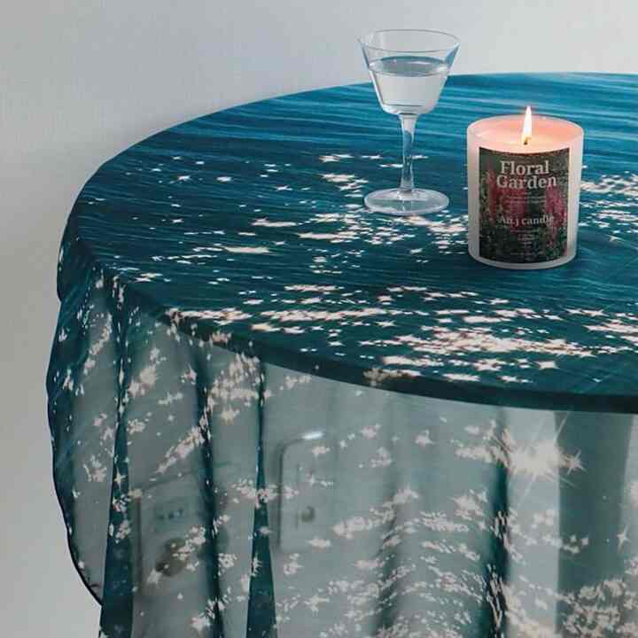 ディープ オーシャン シフォン ファブリックポスター