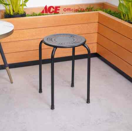 Soleil Bangku Metal - Hitam