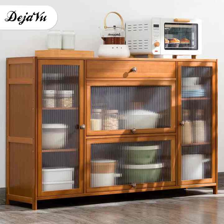 Lemari Dapur Kayu Dengan Pintu
