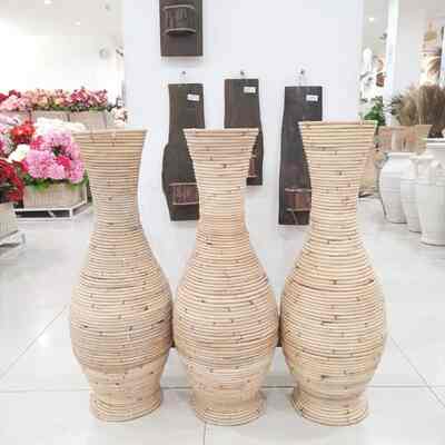 Guci Vas Bunga Rotan 70CM/50CM