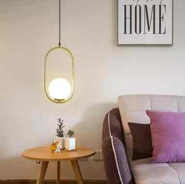 Lampu Hias Gantung Minimalis Nordic Kaca