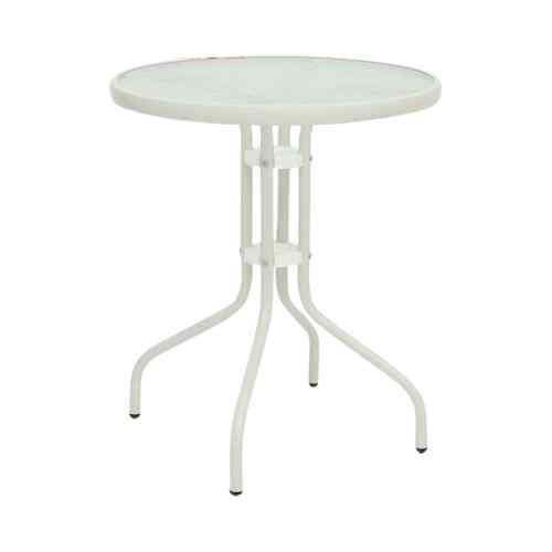 Soleil Wicker Meja Teras Bistro - Krem Beige