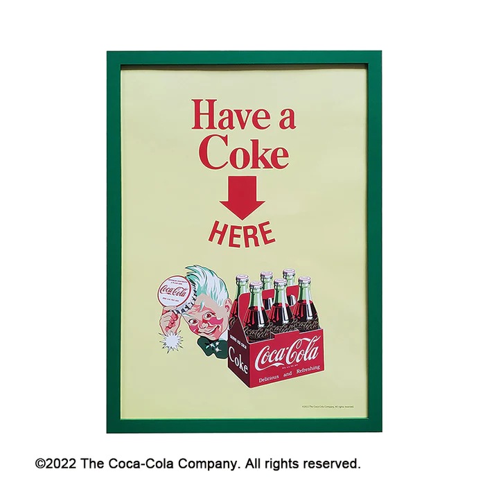 Coca-Cola レトロポスターフレーム A2サイズ4枚セット DAISO フォトフレーム（コカ・コーラ、AS2、A3、グリーン