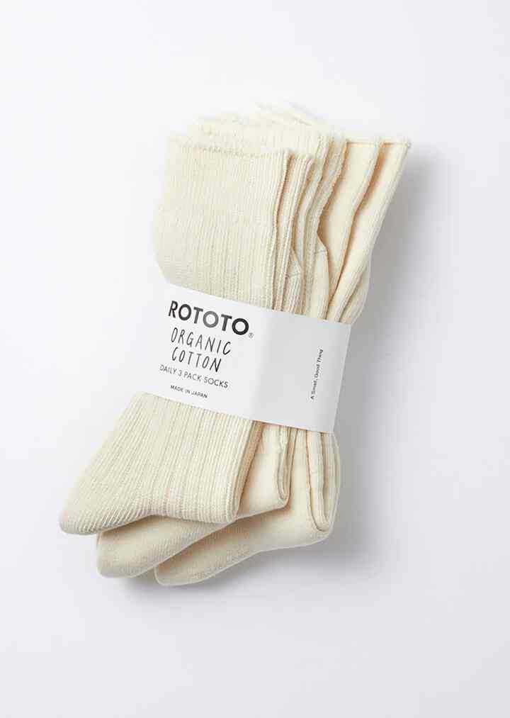 ORGANIC DAILY 3 PACK CREW SOCKS ソックス