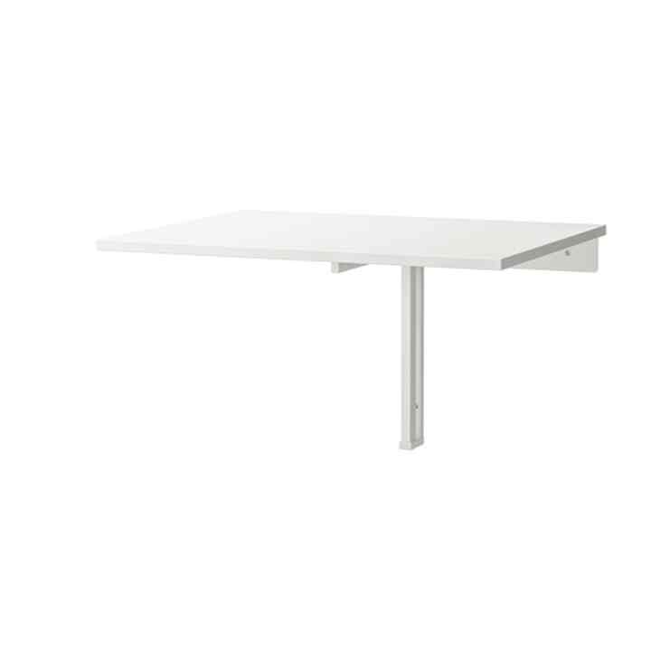 NORBERG Daun meja lipat dipasang di dinding, putih, 74x60 cm