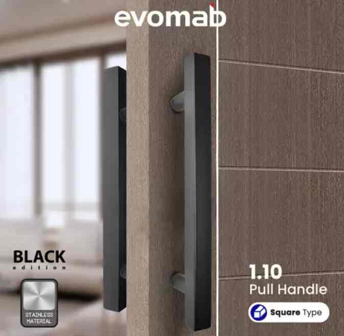 Pull Handle Pintu Minimalis Hitam 1.10 Panjang 45 cm - PH 45cm