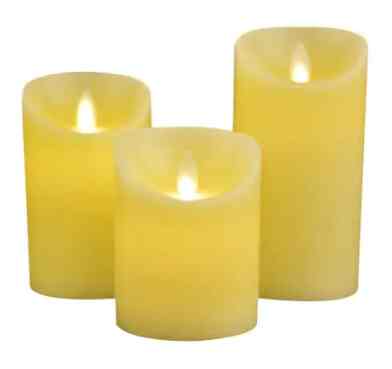 Set Lilin Flameless Led 3 Pcs - Ivory