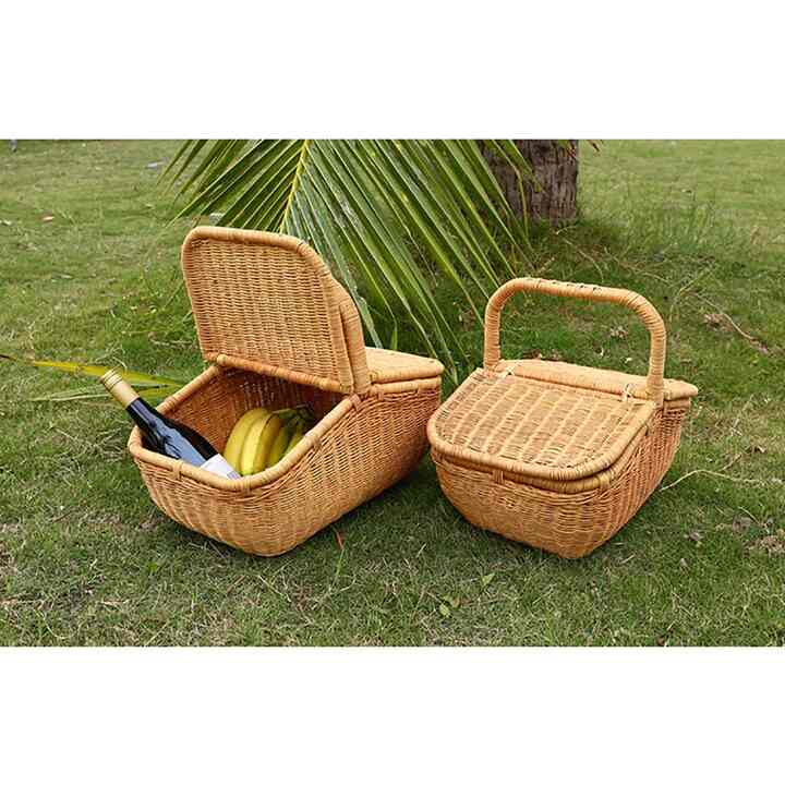 Keranjang Rotan Piknik Jumbo