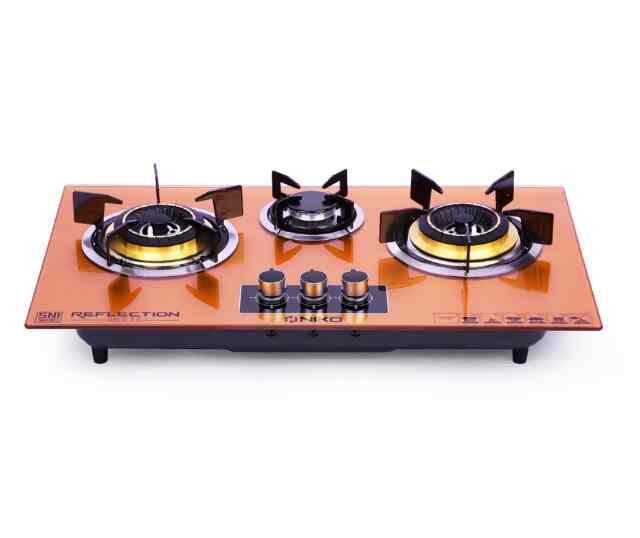 KOMPOR GAS TANAM NIKO REFLECTION SERIES (TEMPERED GLASS) 2 & 3 TUNGKU