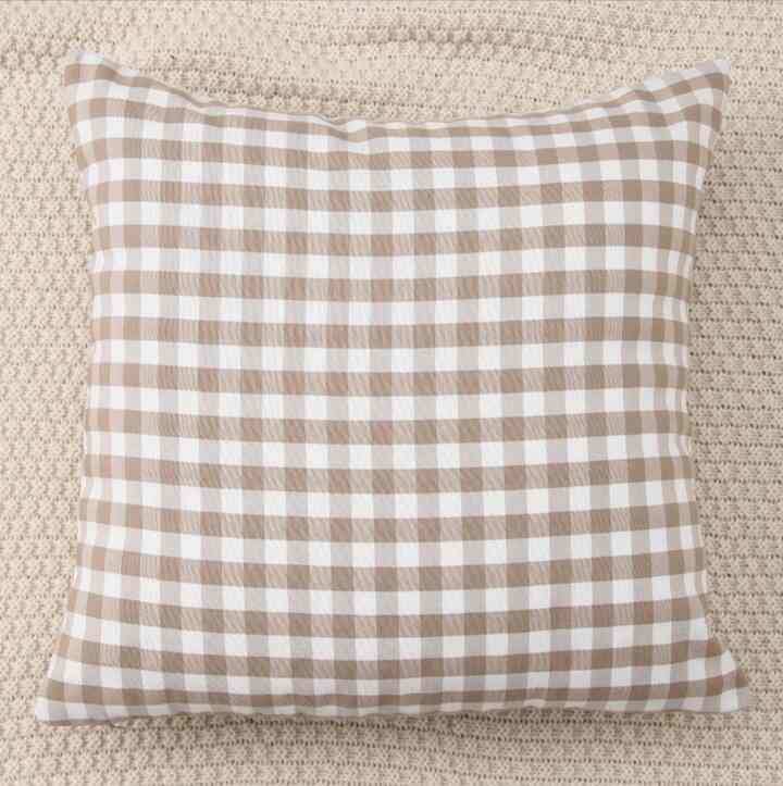 チェック柄クッションカバー