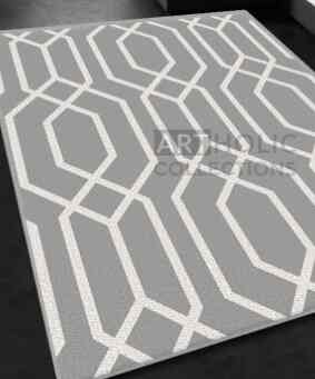 Karpet Hexa Anti Slip Rugs Grey - 160x200 cm 