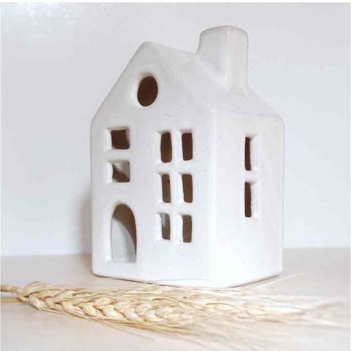 Ceramic house candle holder