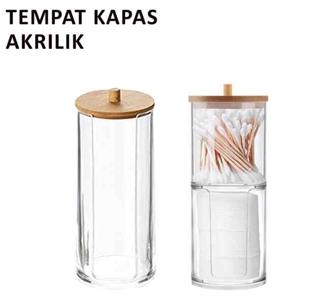 Tempat Kapas Cotton Bud Akrilik