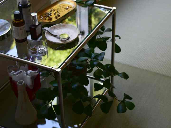 窓辺。
緑が見えて陽の光も良く入ります。

#リビングルーム #棚のインテリア 