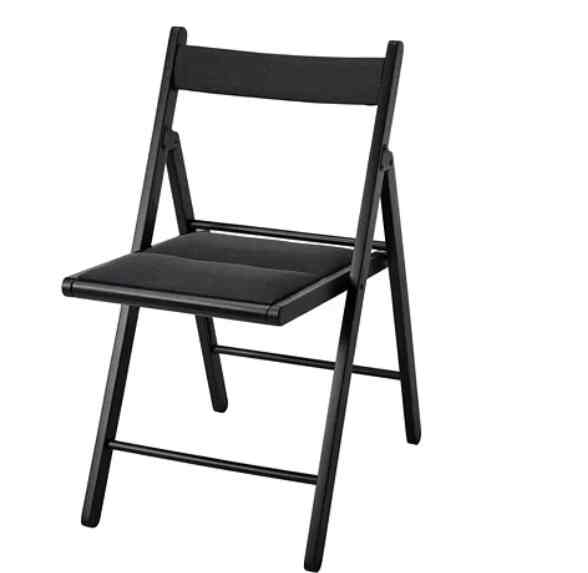 FRÖSVI Folding chair, black/knisa dark grey