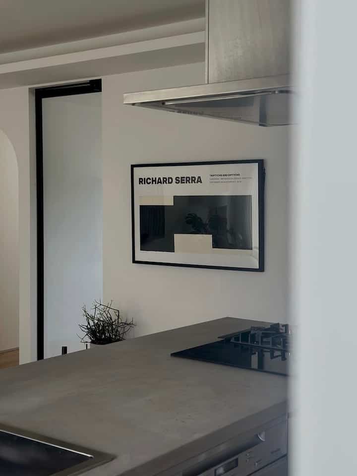 View from the kitchen. The large art poster was rented. I tend to get bored easily, so I enjoy my home by changing the interior from time to time.
#living room interior
#kitchendesign