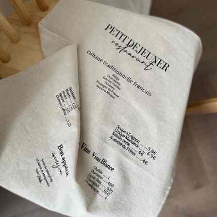 French Letter Napkin - Petit Beige