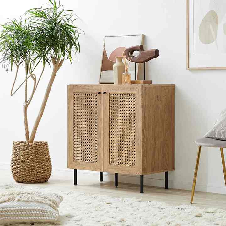 ラタン調キャビネット