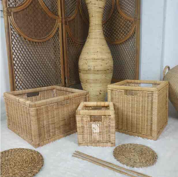 Keranjang Kotak Box Rotan