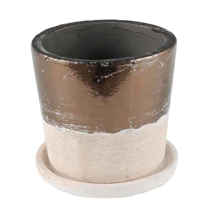 テラコッタ バイカラー ポット［4サイズ］