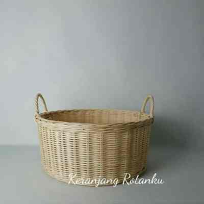 Keranjang rotan bulat