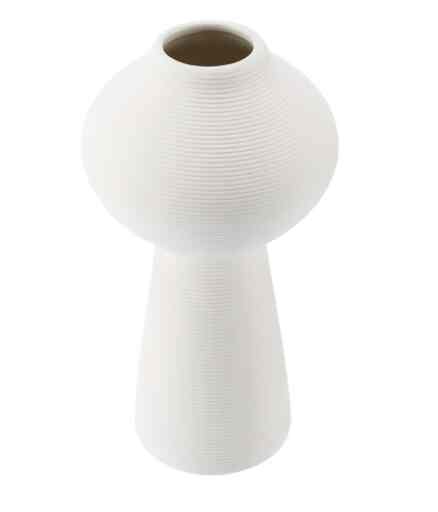 Carmen Ceramic Vase White