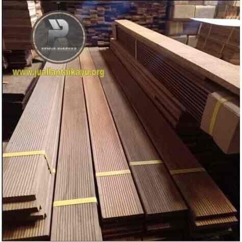 Lantai Decking Kayu Papan Bengkirai 19x90x2100mm